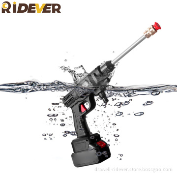 Ridever Ac Washer Pump Car Washing Machine 21V Wireless Plastic Plunger Wireless Pressure Car Washer